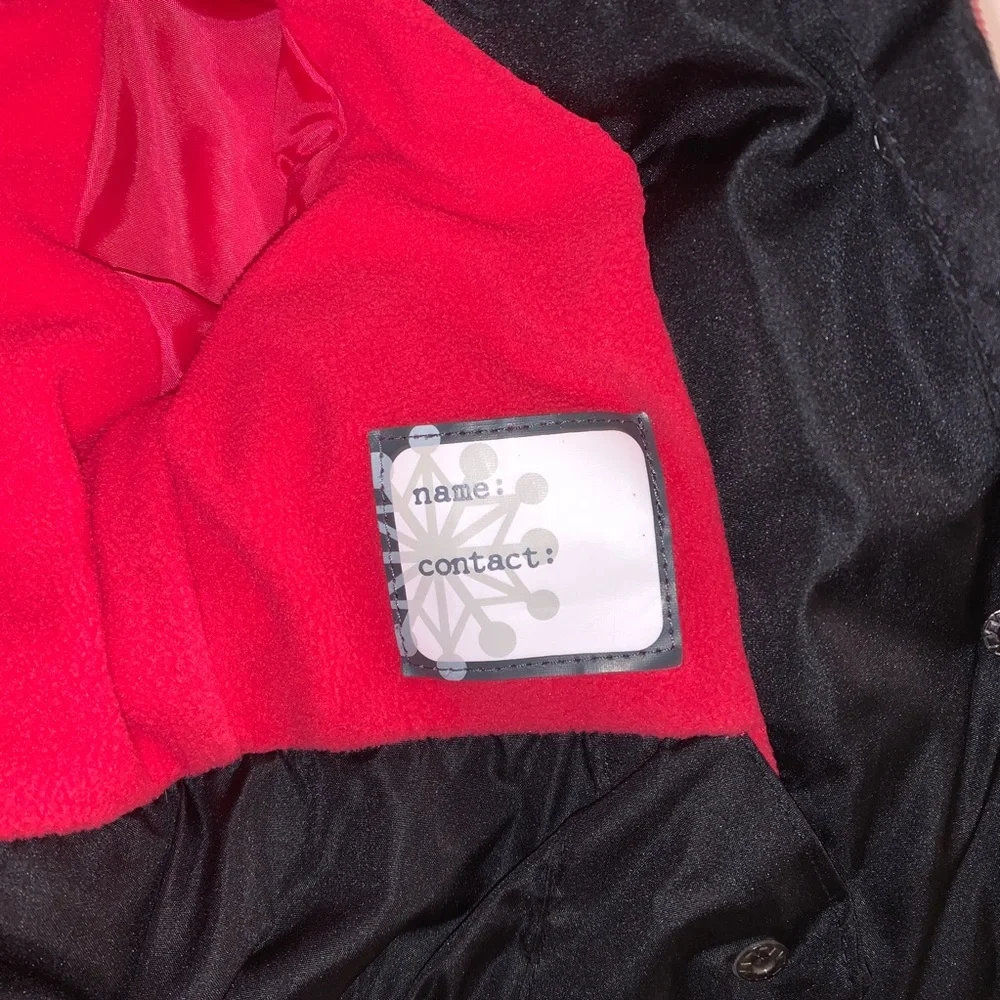 Cherokee Black & Hot Pink Puffer‎ Jacket w/Faux Fur Hood Size: 12M EUC